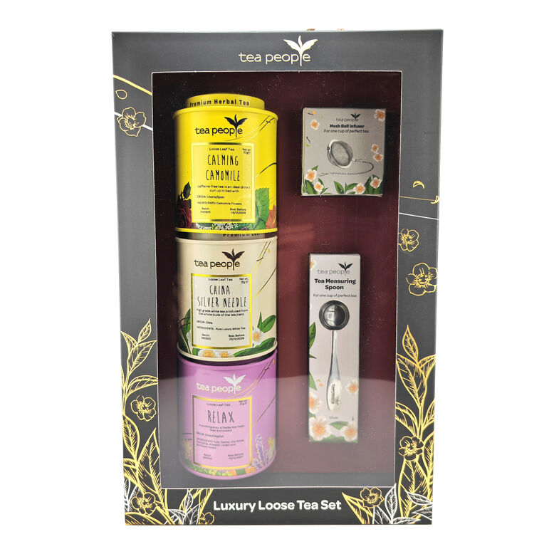 Evening Loose Tea Set - 3 x teas + 1 infuser  + 1 tea measuring spoon, , hi-res